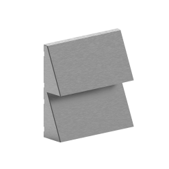 Außenhaube 205x205mm-V2A H= 57mm, Ausführung: Edelstahl